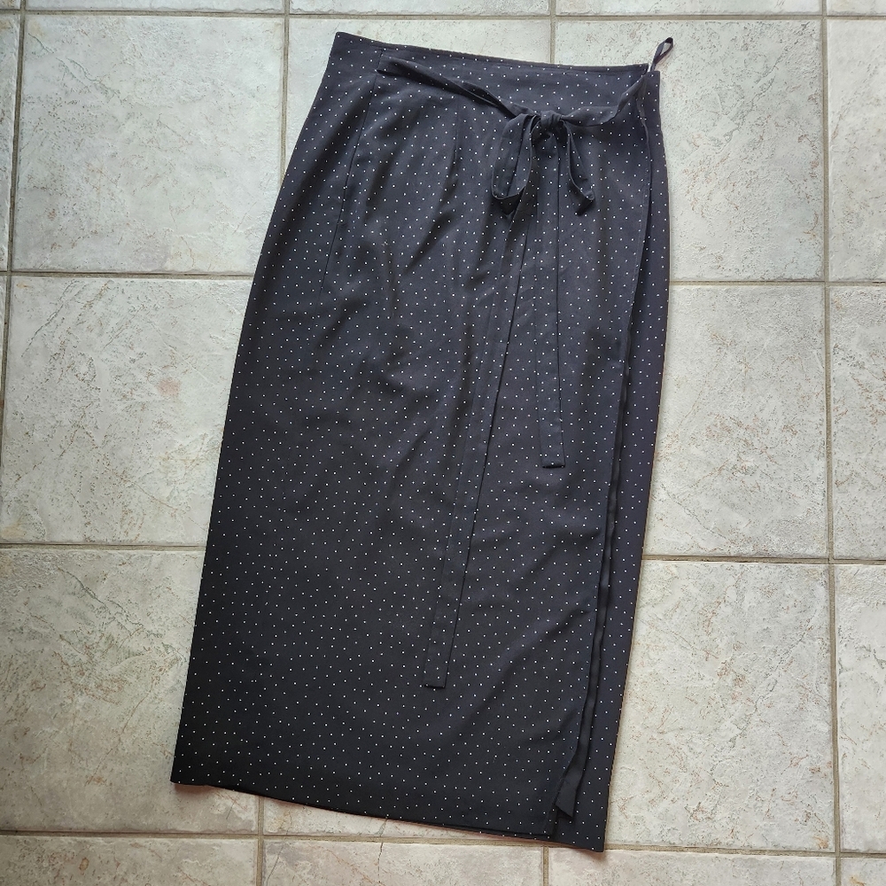 Polka Dot Maxi Wrap Skirt size 12